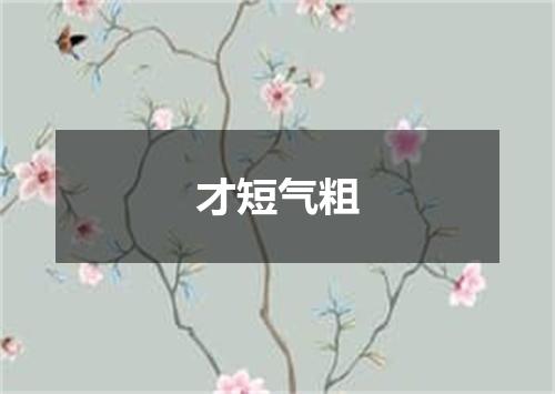 才短气粗