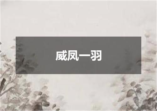 威凤一羽