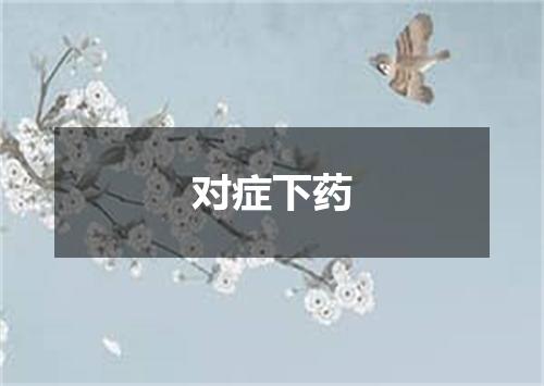对症下药