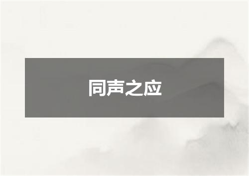 同声之应