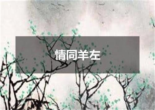 情同羊左
