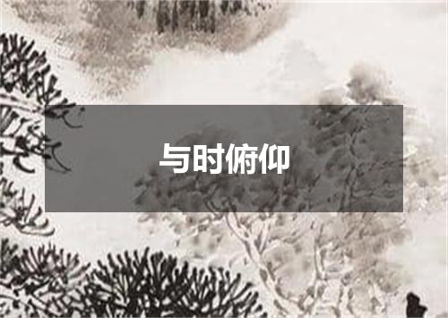 与时俯仰是什么意思