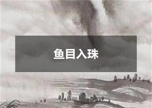 鱼目入珠是什么意思