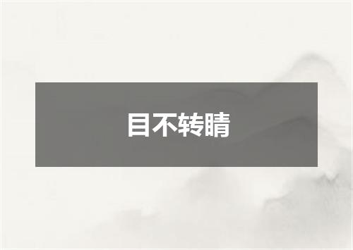 目不转睛