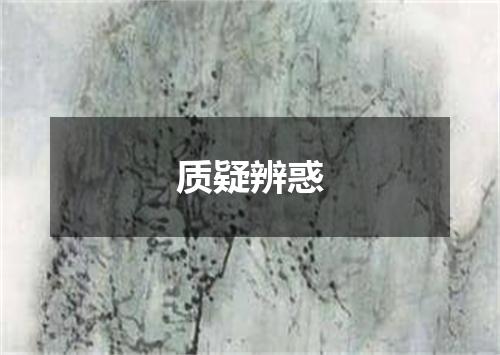 质疑辨惑是什么意思