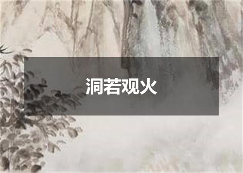 洞若观火