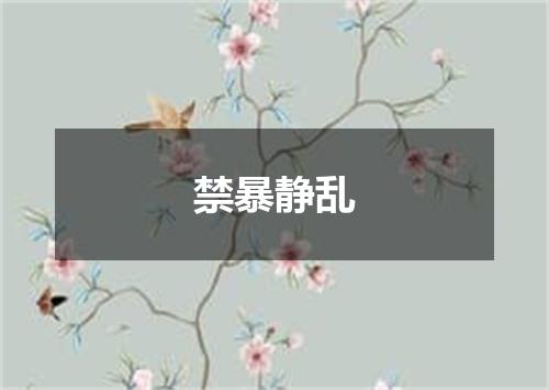 禁暴静乱