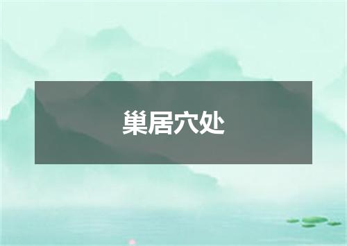 巢居穴处