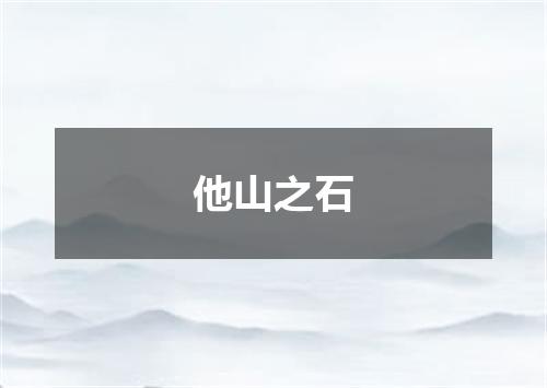 他山之石