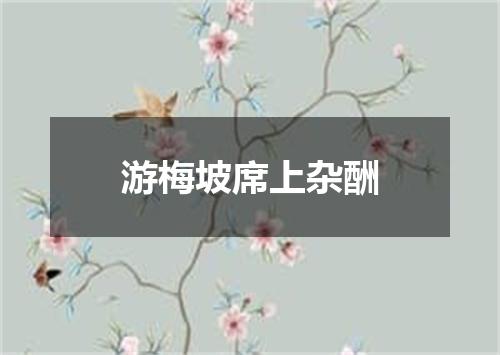 游梅坡席上杂酬