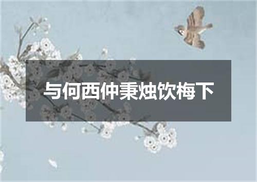 与何西仲秉烛饮梅下