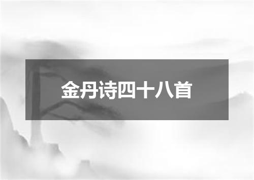 金丹诗四十八首