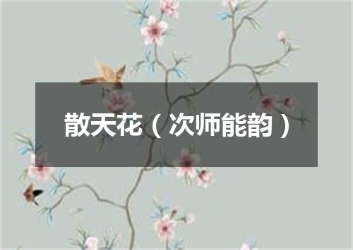 散天花（次师能韵）