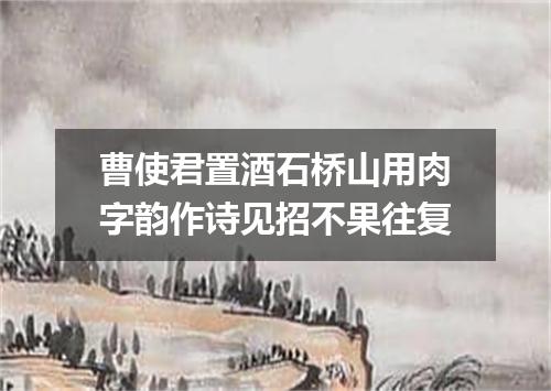 曹使君置酒石桥山用肉字韵作诗见招不果往复