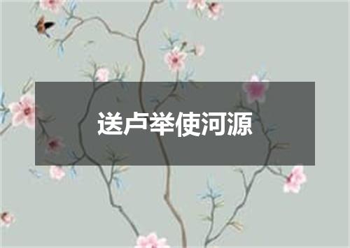 送卢举使河源