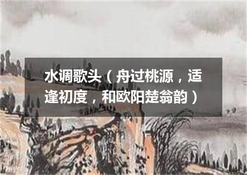 水调歌头(舟过桃源,适逢初度,和欧阳楚翁韵)