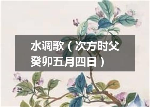 水调歌(次方时父癸卯五月四日)