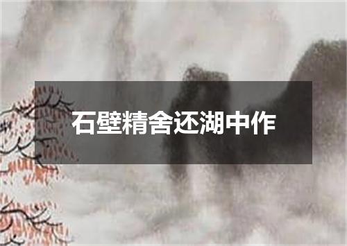 石壁精舍还湖中作