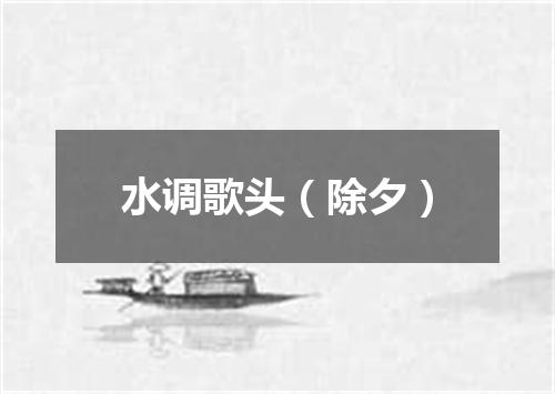 水调歌头（除夕）