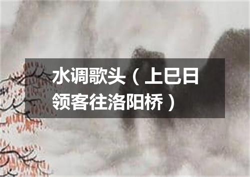 水调歌头（上巳日领客往洛阳桥）