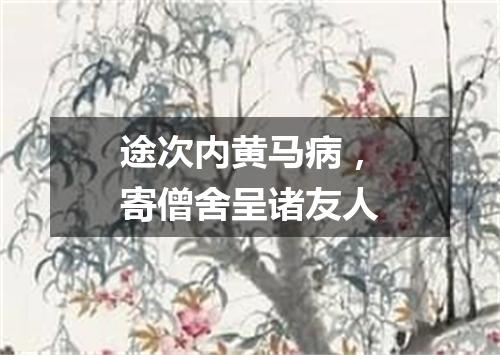 途次内黄马病,寄僧舍呈诸友人