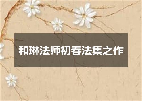 和琳法师初春法集之作