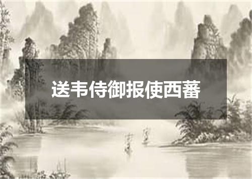 送韦侍御报使西蕃