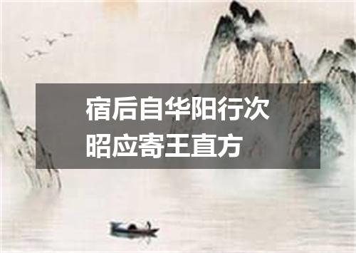 宿后自华阳行次昭应寄王直方