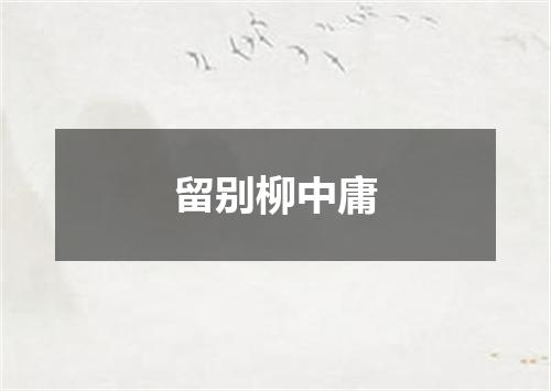 留别柳中庸
