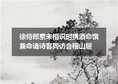 徐侍郎素未相识时携酒命馔兼命诸诗客同访会稽山居