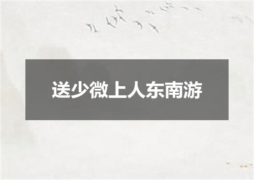 送少微上人东南游