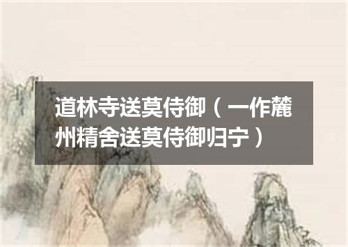道林寺送莫侍御(一作麓州精舍送莫侍御归宁)