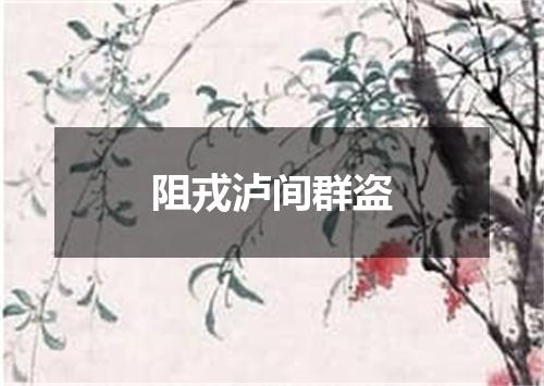阻戎泸间群盗