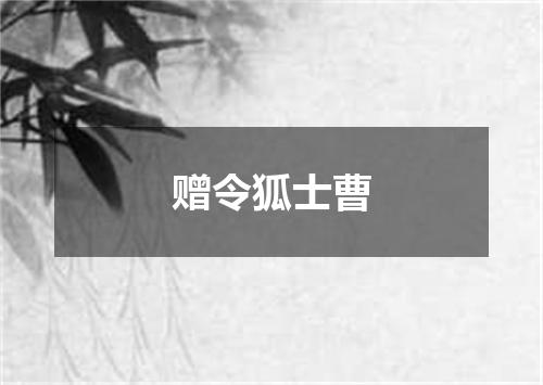 赠令狐士曹