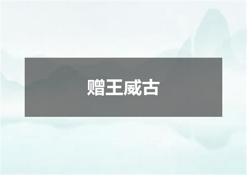 赠王威古