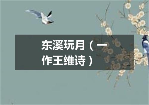东溪玩月（一作王维诗）