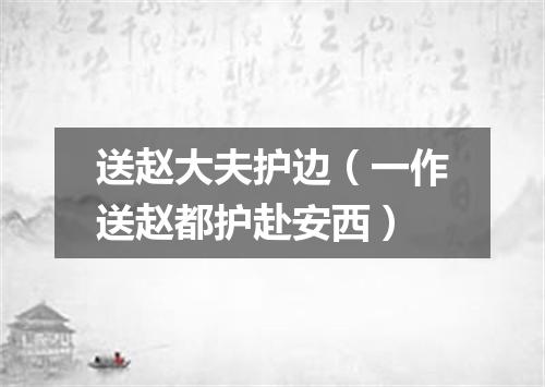 送赵大夫护边（一作送赵都护赴安西）