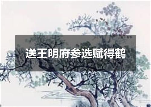 送王明府参选赋得鹤
