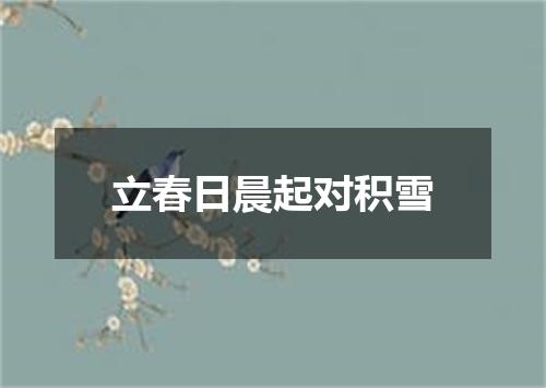 立春日晨起对积雪