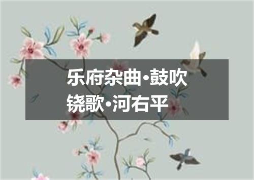 乐府杂曲·鼓吹铙歌·河右平