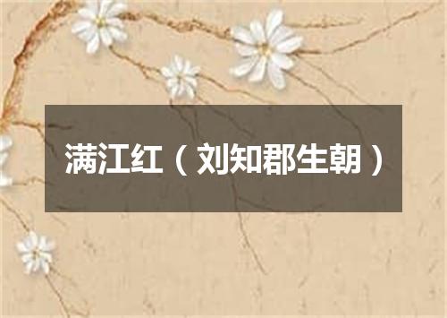 满江红（刘知郡生朝）