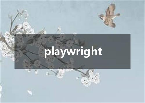 playwright是什么意思
