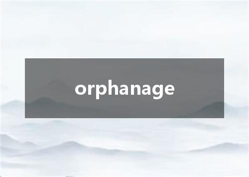 orphanage是什么意思