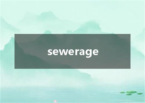 sewerage是什么意思