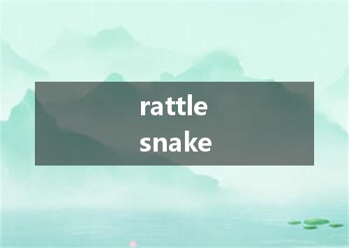 rattlesnake是什么意思