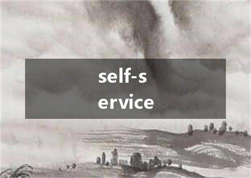 self-service是什么意思