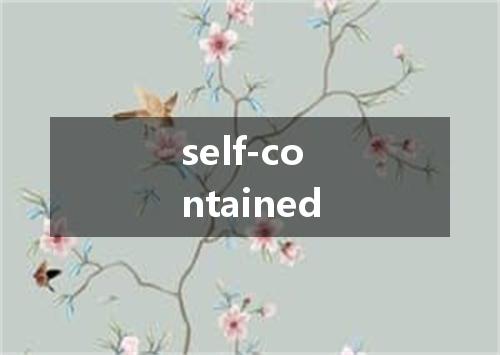 self-contained是什么意思