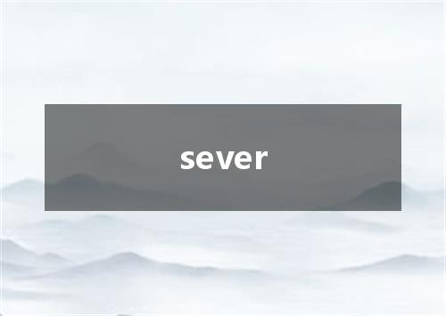 sever是什么意思