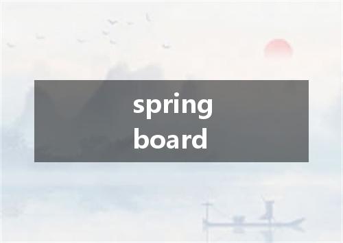 springboard是什么意思