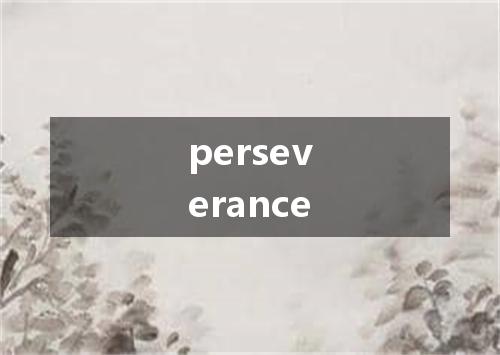 perseverance是什么意思
